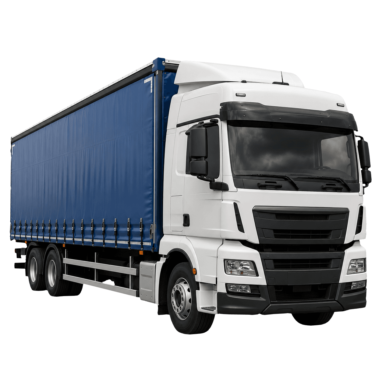 Twenty six tonne curtain side truck for heavy commercial transport