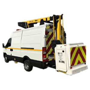 12.5 metre cherry picker mounted on 3.5 tonne vehicle